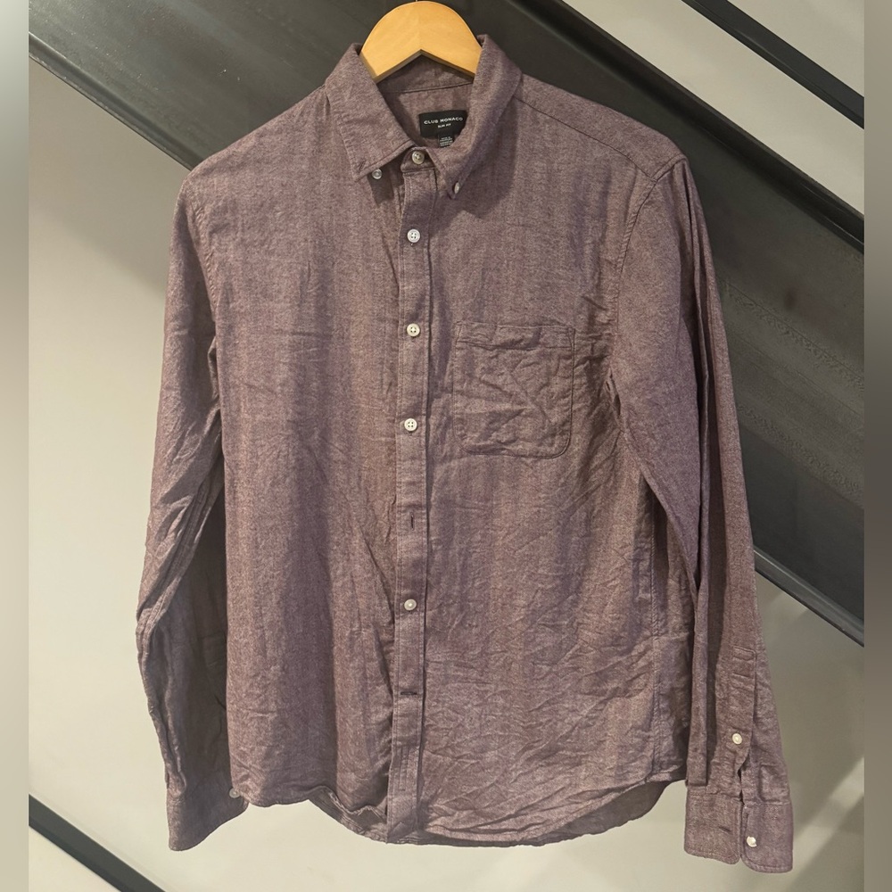 Club Monaco button down, long sleeve, newly dry cleaned. Size S.
